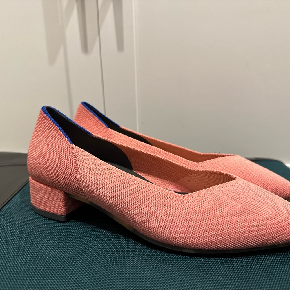 Rothy's Pink Block Heel Flats